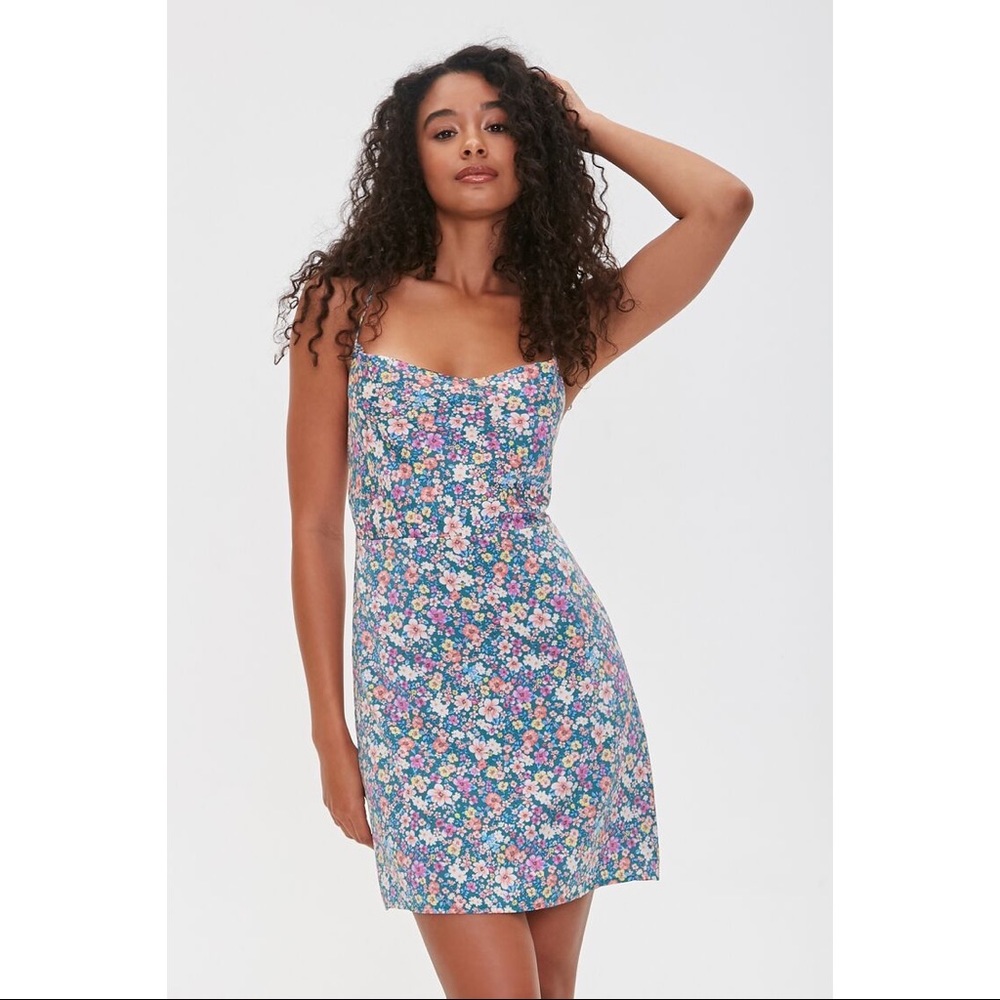 Forever 21 Floral Print Mini Dress Medium